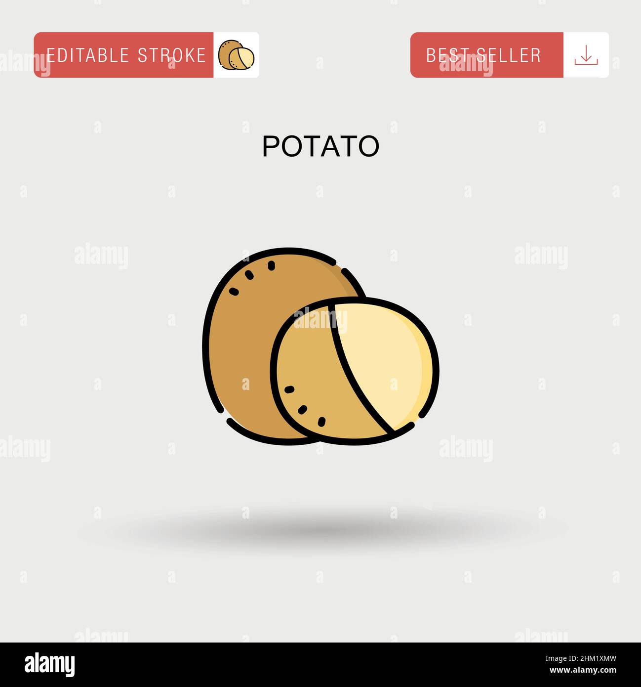 Potato Simple vector icon. Stock Vector