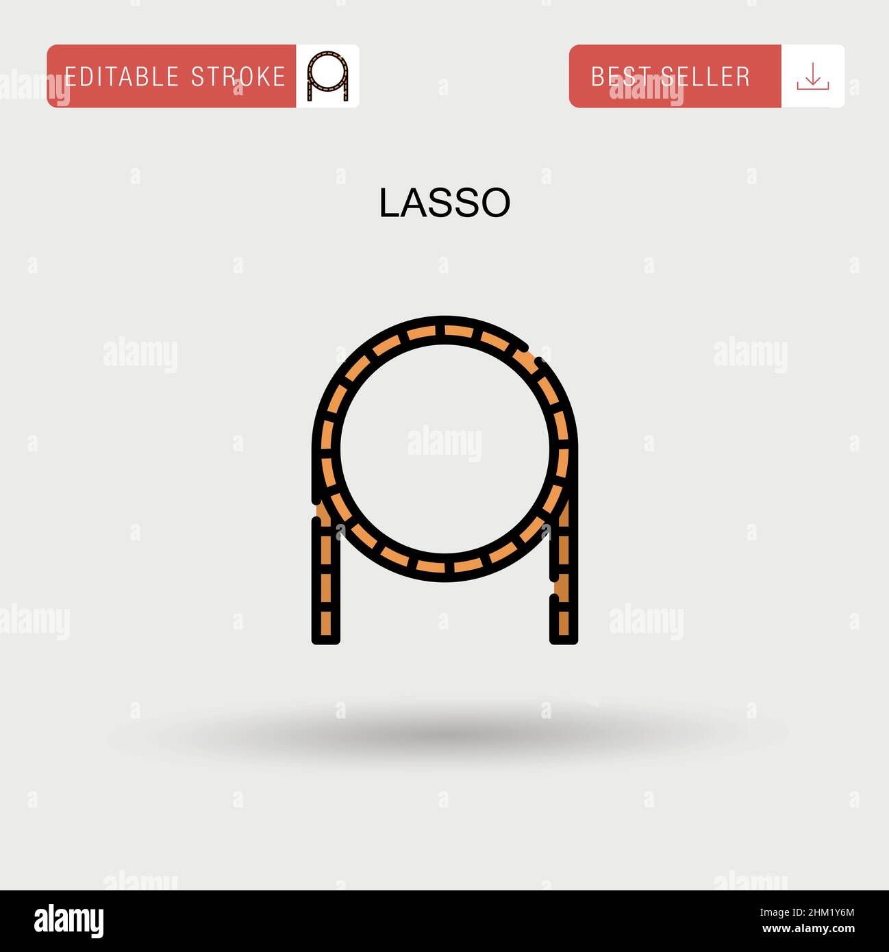 Lasso Simple vector icon. Stock Vector