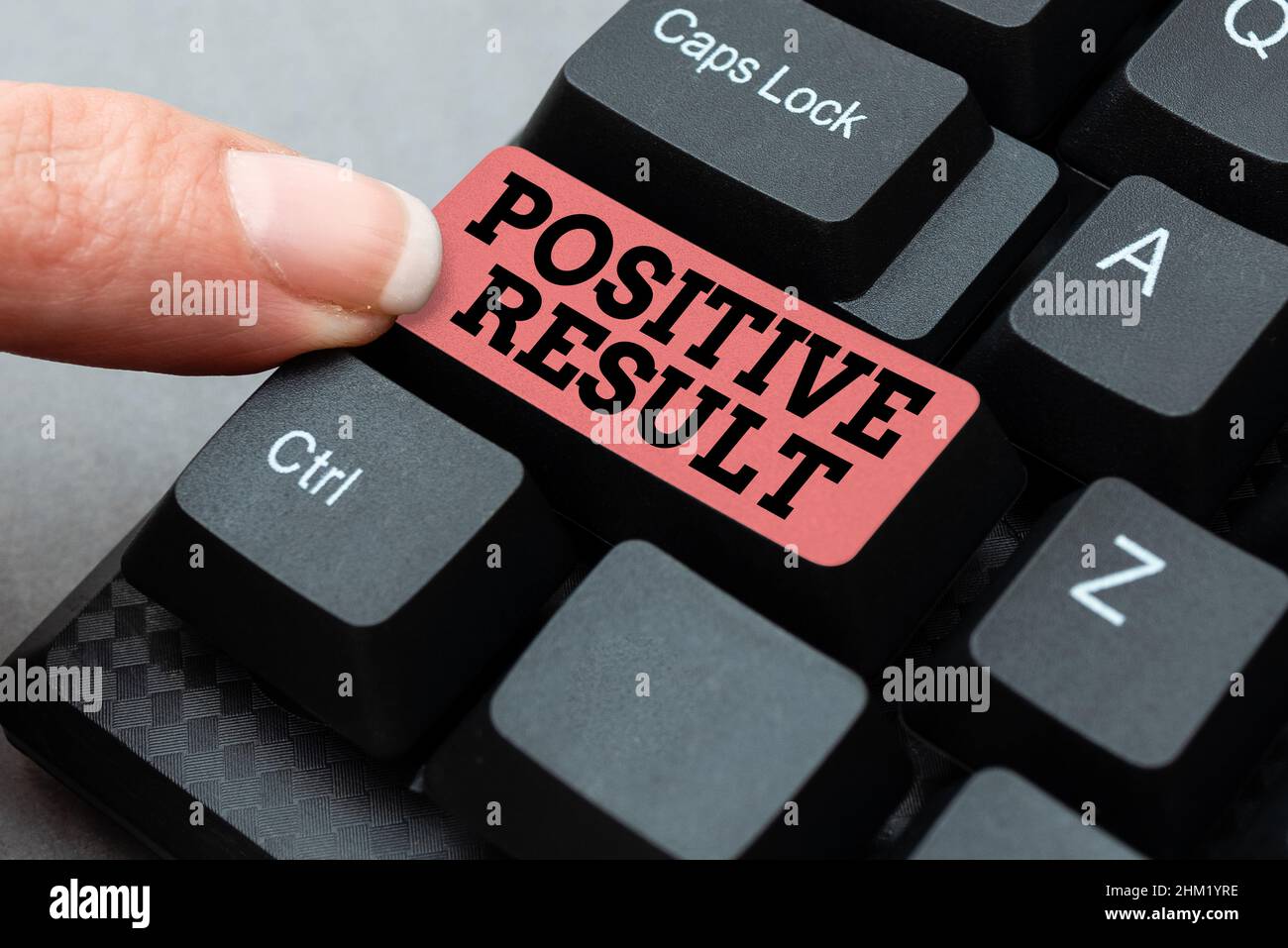 Conceptual display Positive Result. Business overview shows that a ...