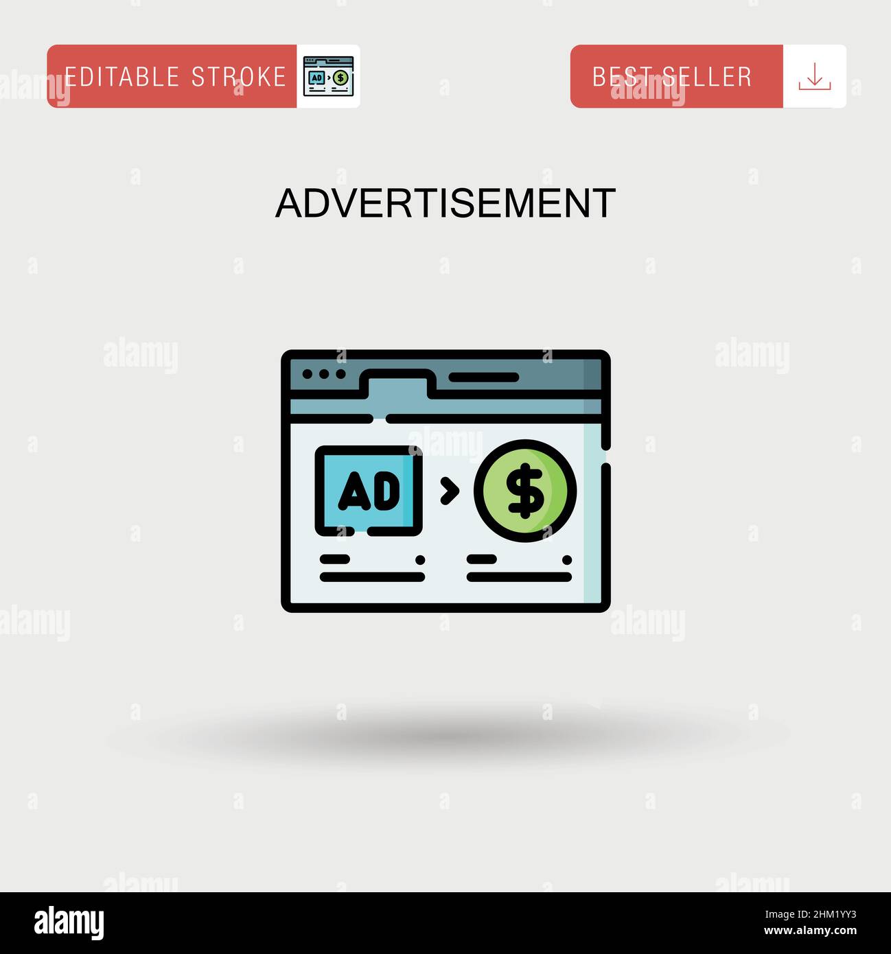 Advertisement Simple vector icon Stock Vector Image & Art - Alamy