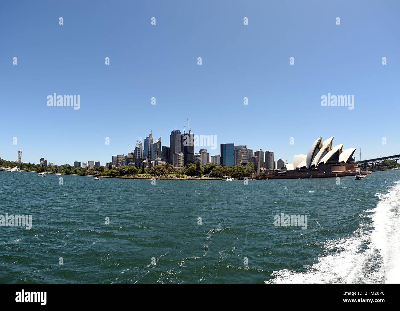 Sydney Skyline including Sydney Opera House, Sydney Harbour, NSW, Australia Stock Photo