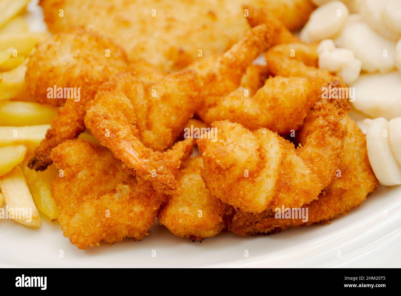 Deep Fried Butterflied ShrimpClose Up Stock Photo Alamy