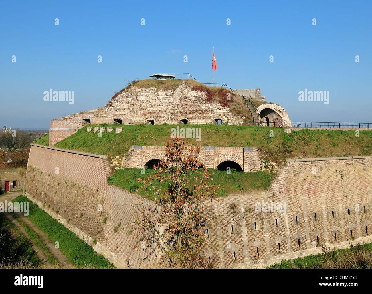 Fort Sint Pieter Near Maastricht Netherlands On A Beautiful Sunny Autumn Day With A Clear Blue Sky Stock Photo