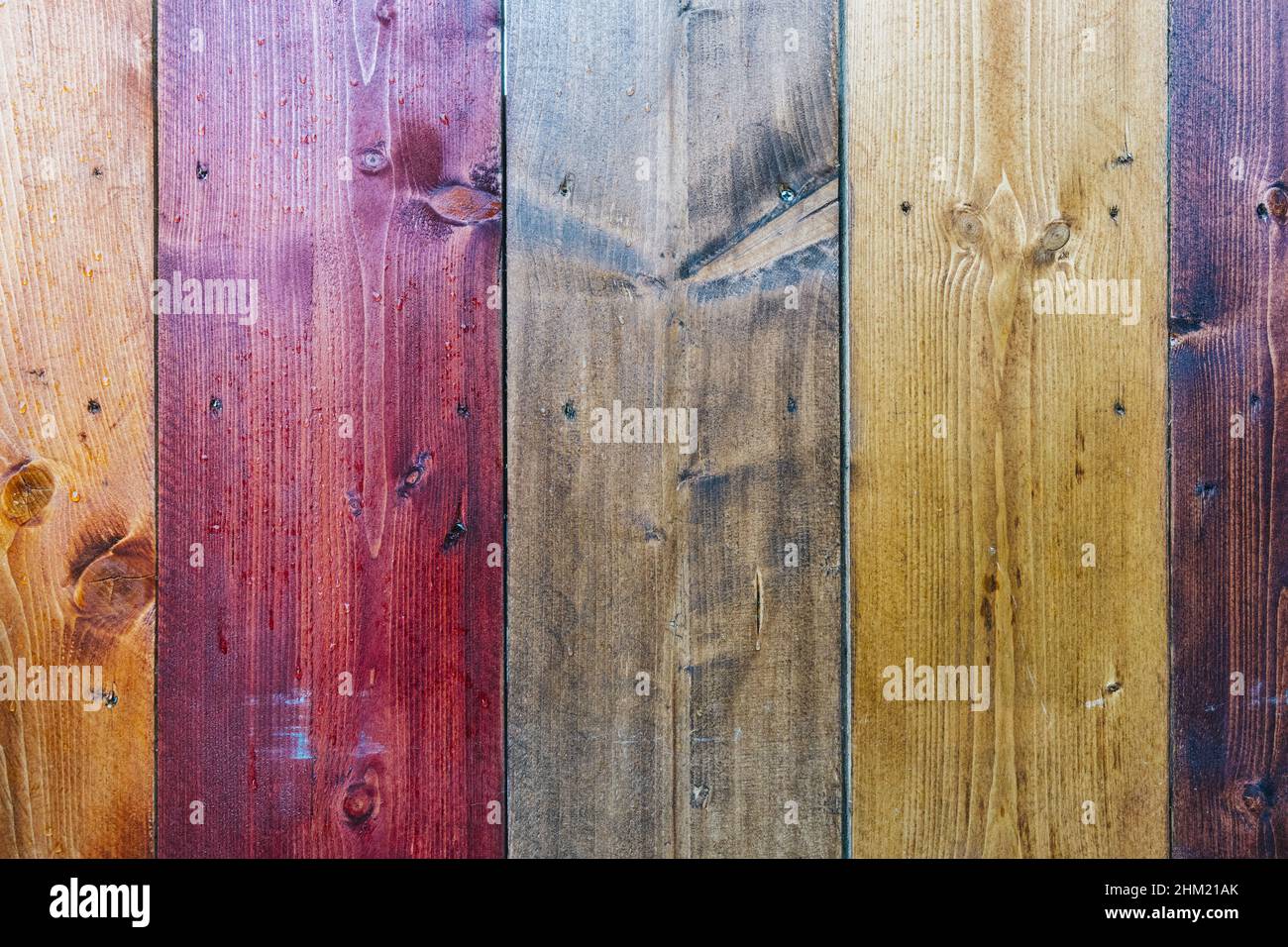 old colorful wood material background Stock Photo