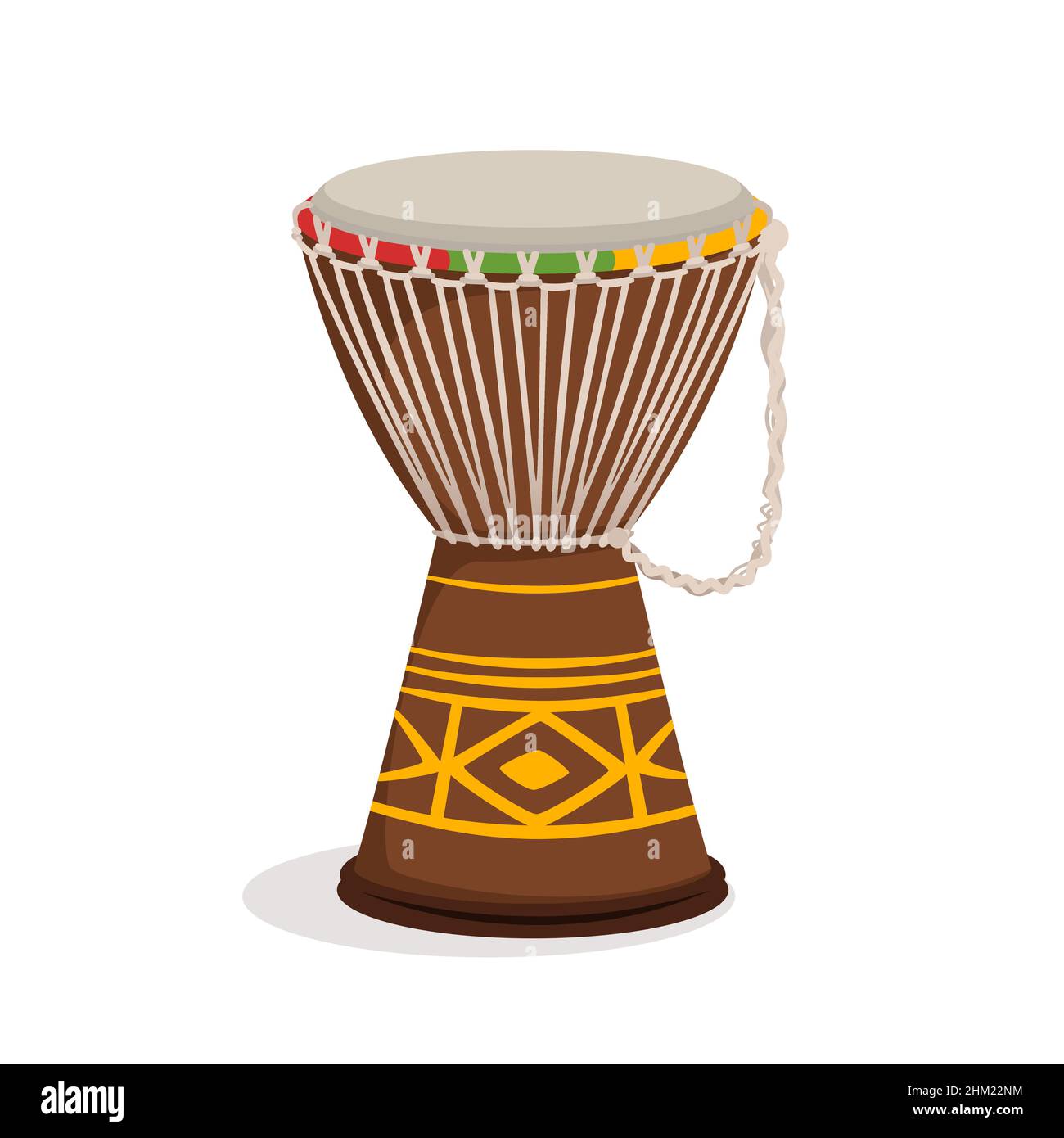 cartoon style illustration of an African drums Stock Vector