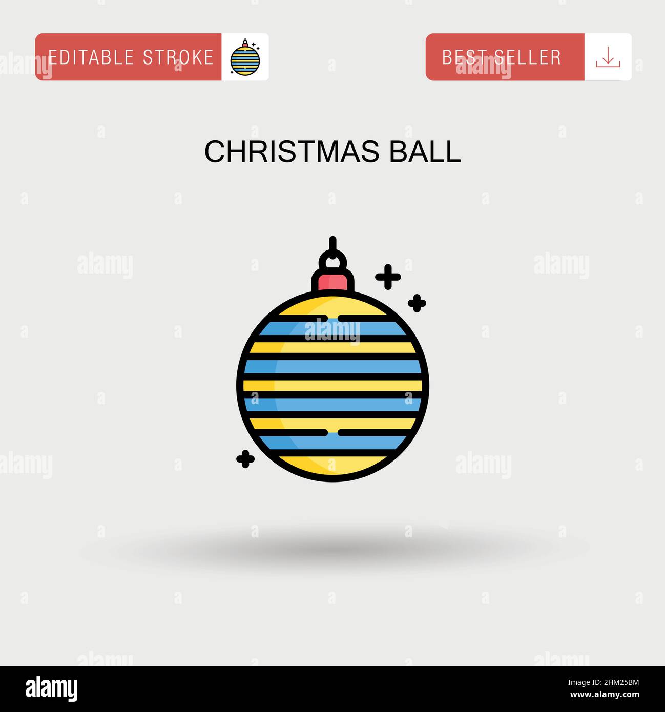 Decorative christmas ball icon vector Stock Vector Images - Alamy