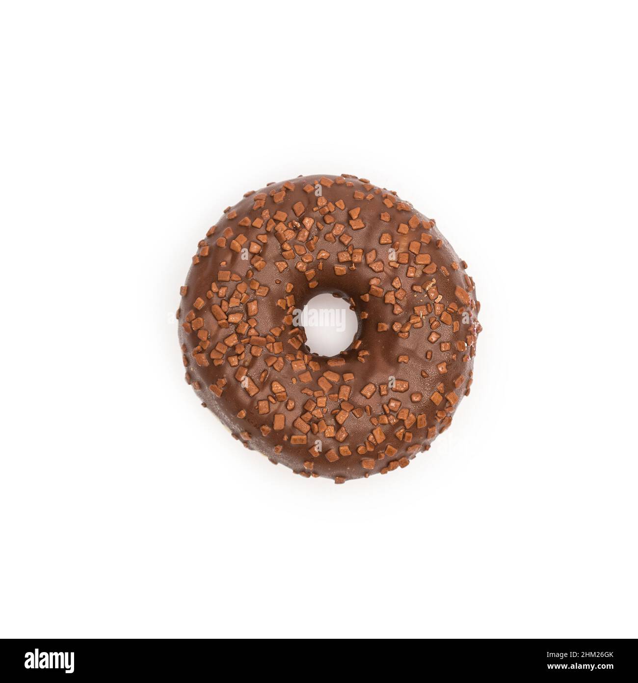 chocolate doughnut isolated on white background Stock Photo - Alamy