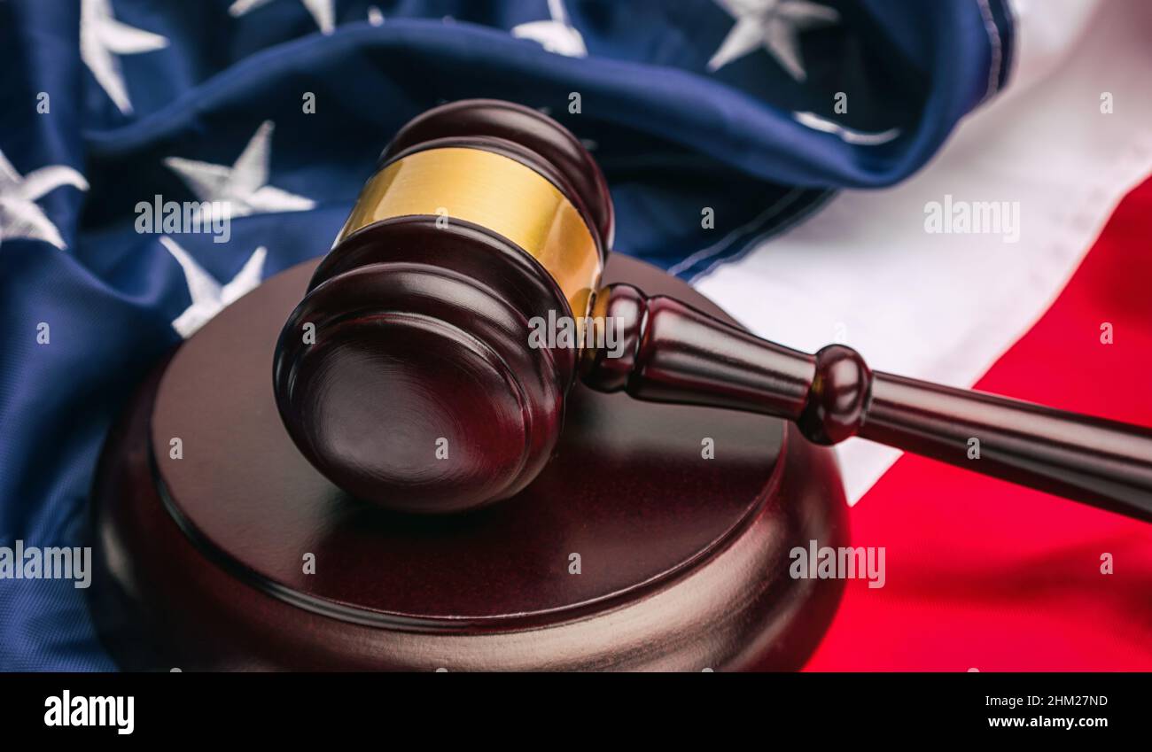 judge's gavel symbolizing the American justice system Stock Photo Alamy