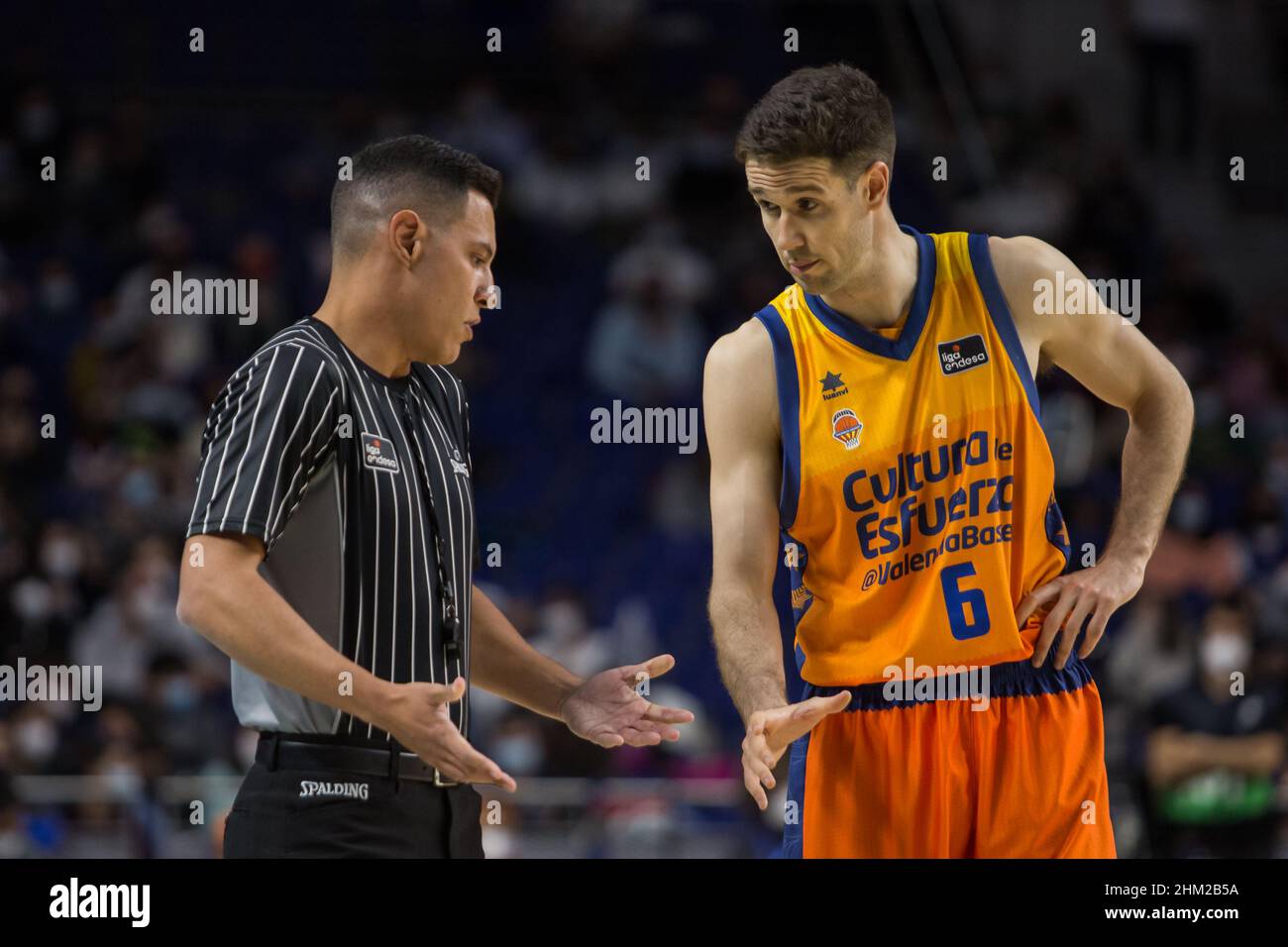 Xabi López-Arostegui (R) during Valencia Basket Club victory over Real  Madrid 93 - 94 in Liga Endesa regular season (day 21) celebrated in Madrid,  Spain at Wizink Center on February 6, 2022. (