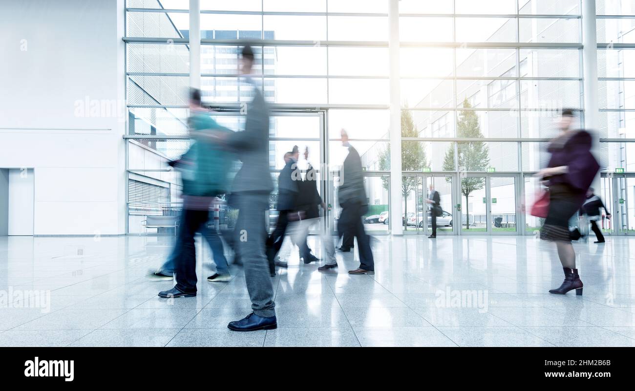 abstrakt image of people at a trade fair Stock Photo