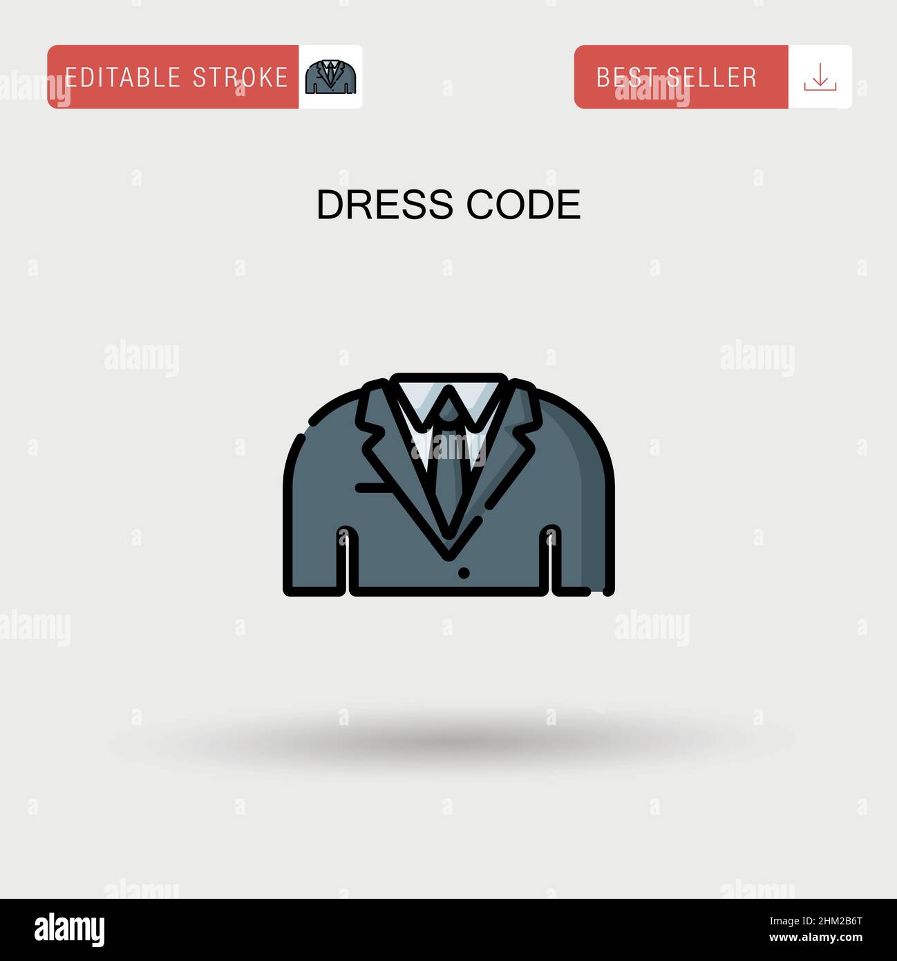 Dress code Simple vector icon. Stock Vector