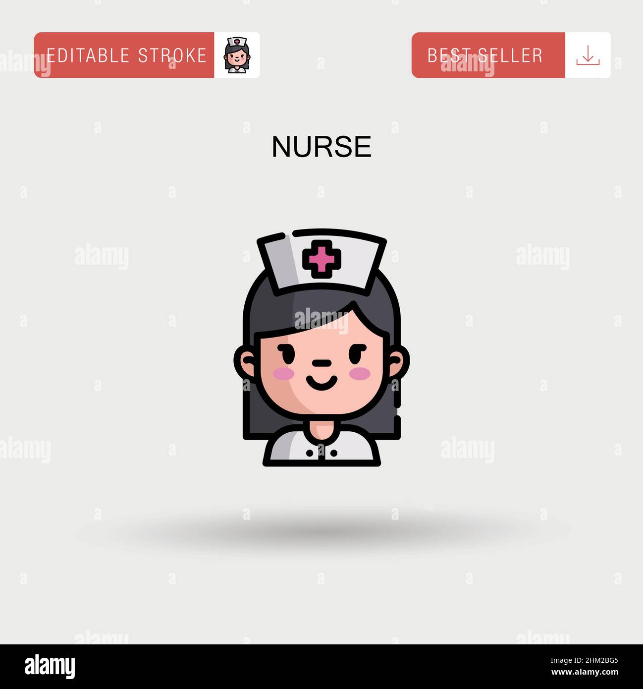 Portrait senior female doctor Stock Vector Images - Alamy