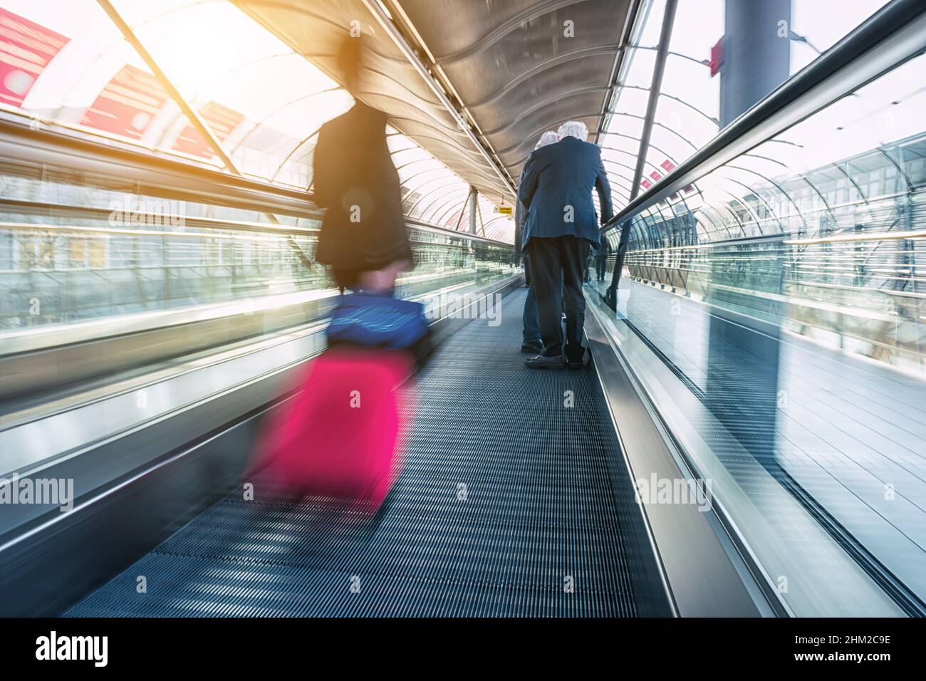 abstrakt image of Commuters in speed Stock Photo