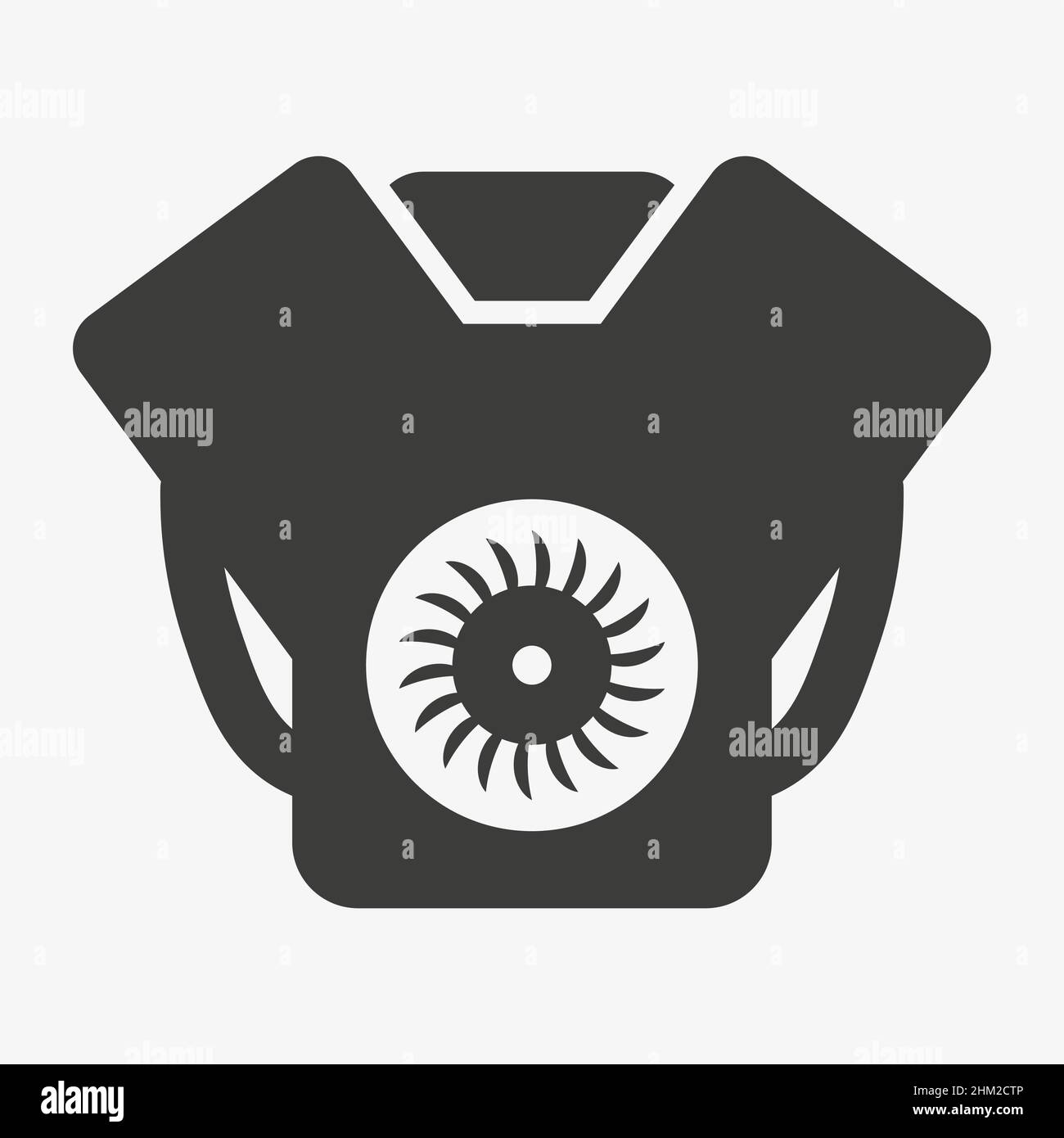 Engine vector icon isolated on white background Stock Vector