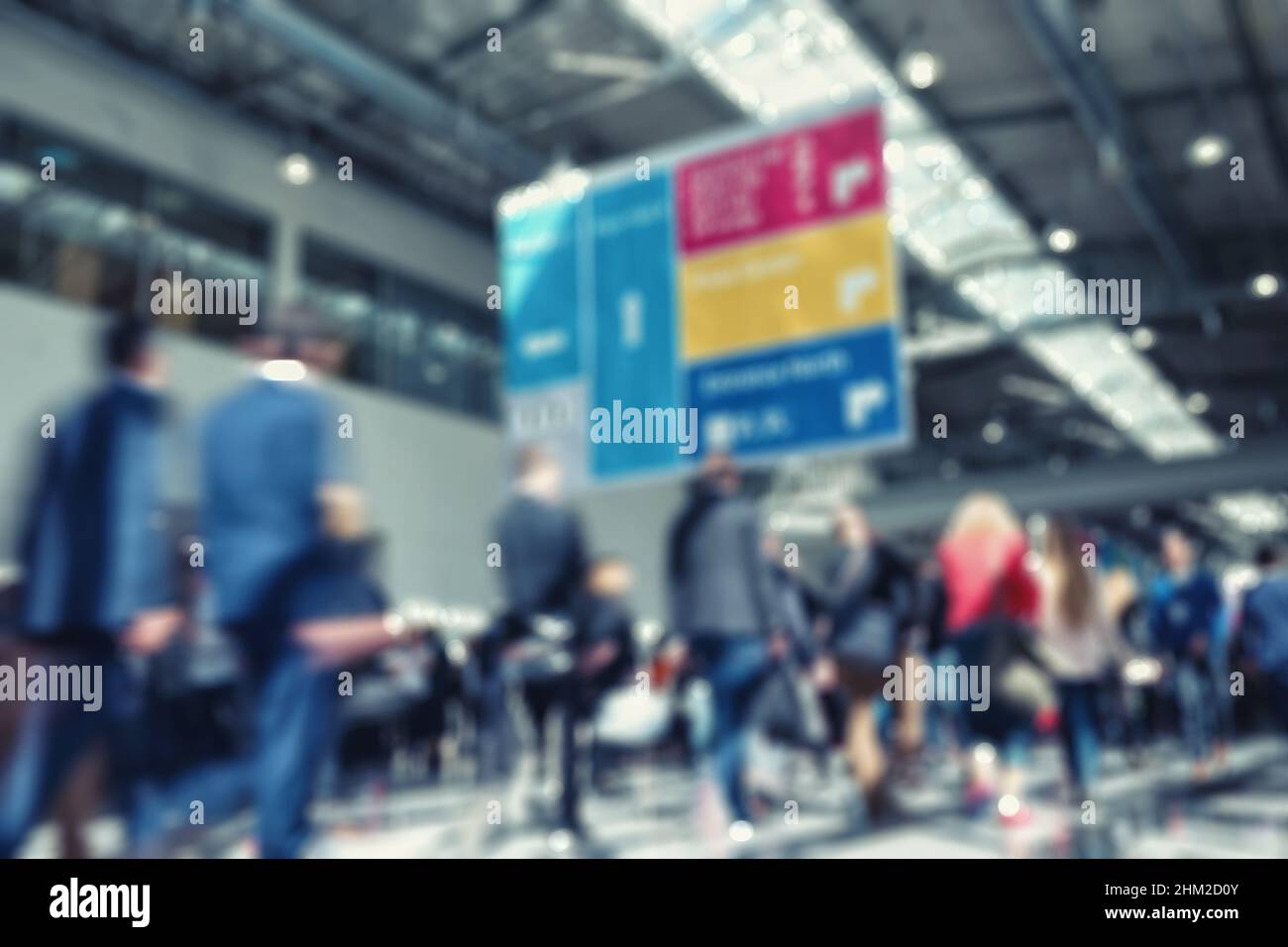 Trade show visitors walk hi-res stock photography and images - Alamy