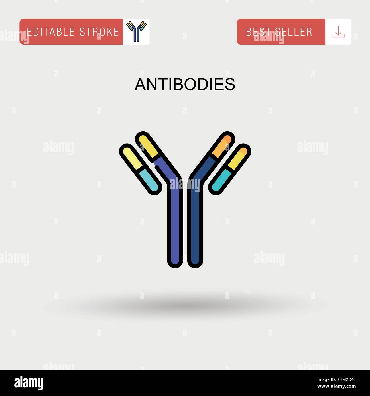 Antibodies Simple vector icon. Stock Vector