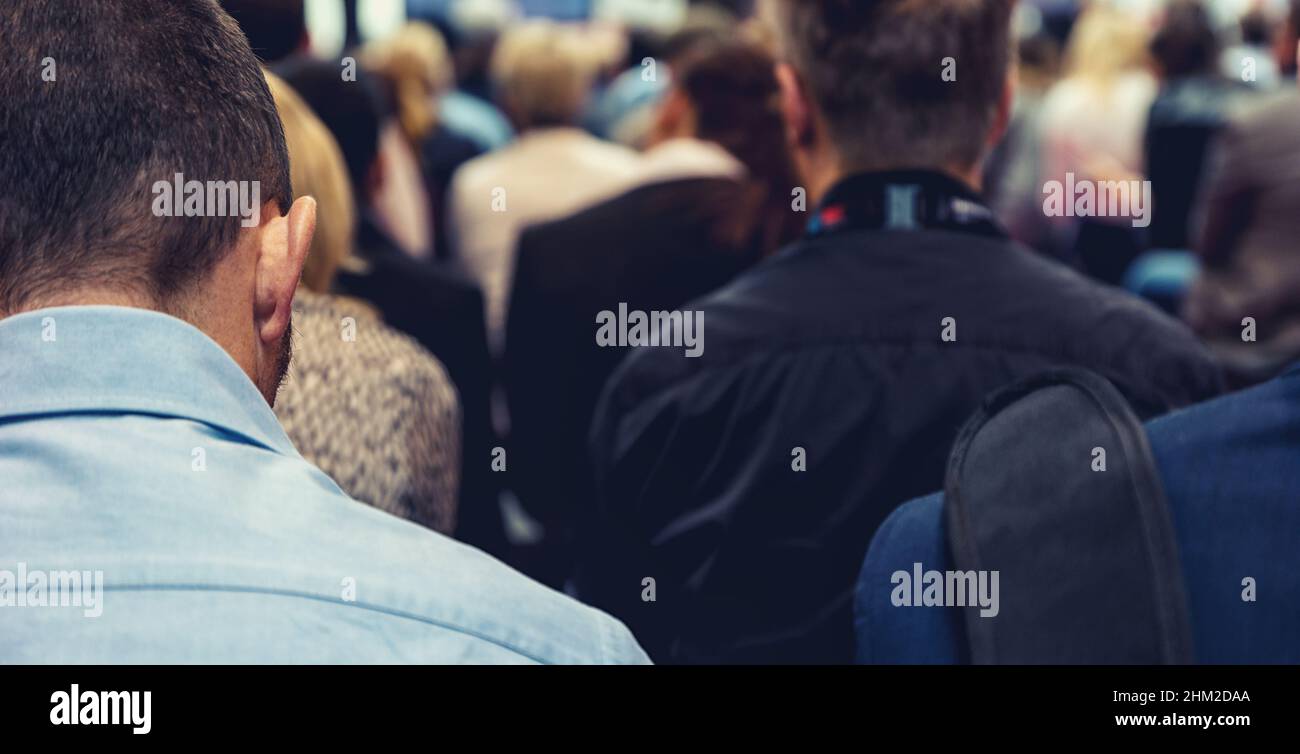 Man speech rear view hi-res stock photography and images - Alamy