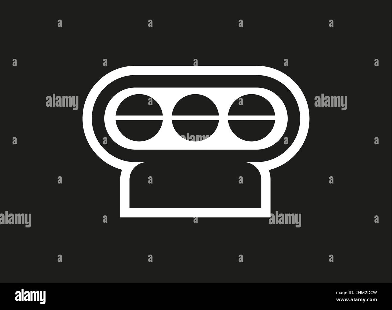 Super charger vector icon on black background Stock Vector