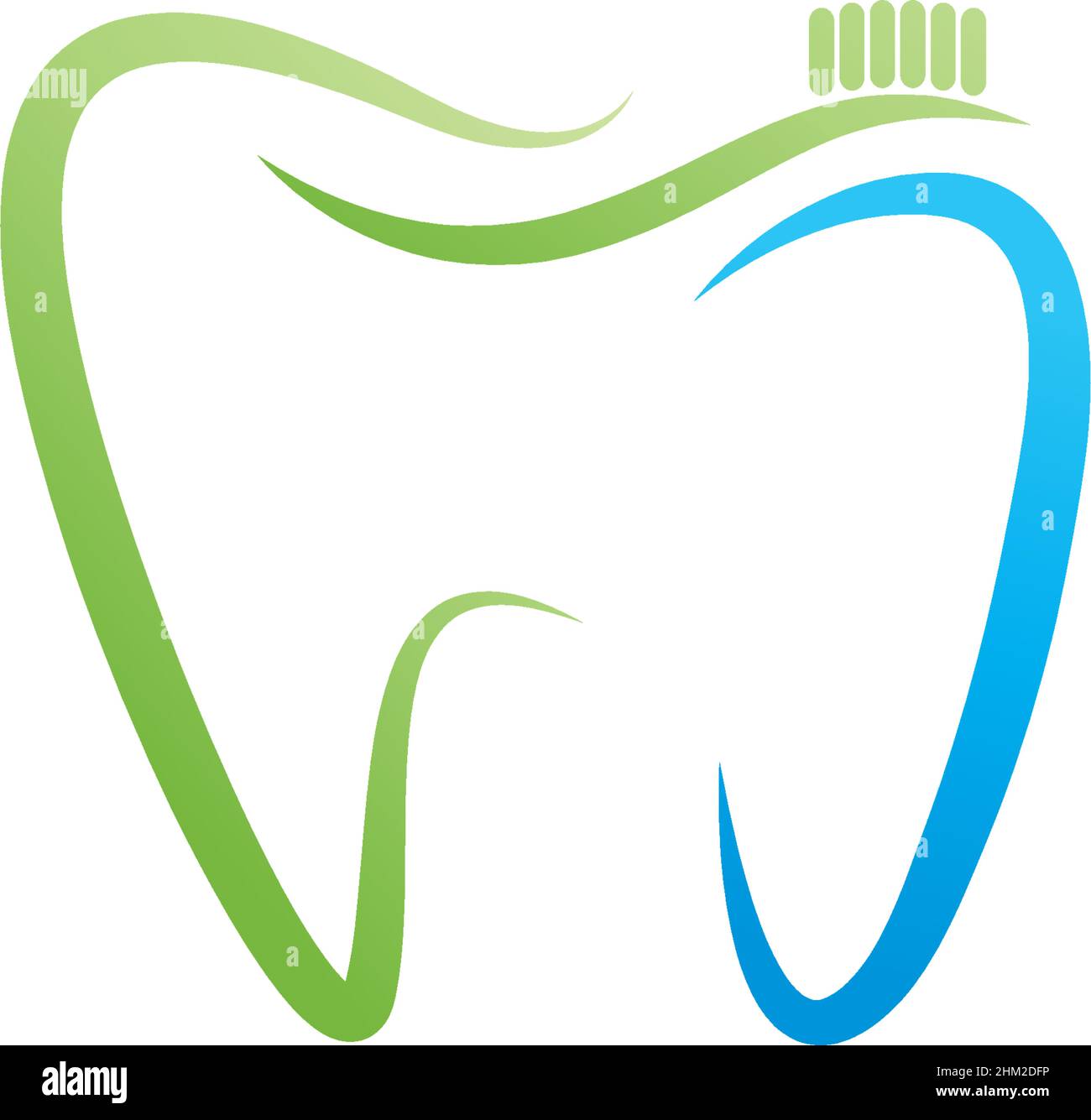 Toothbrush icon logo design template illustration vector Stock Vector