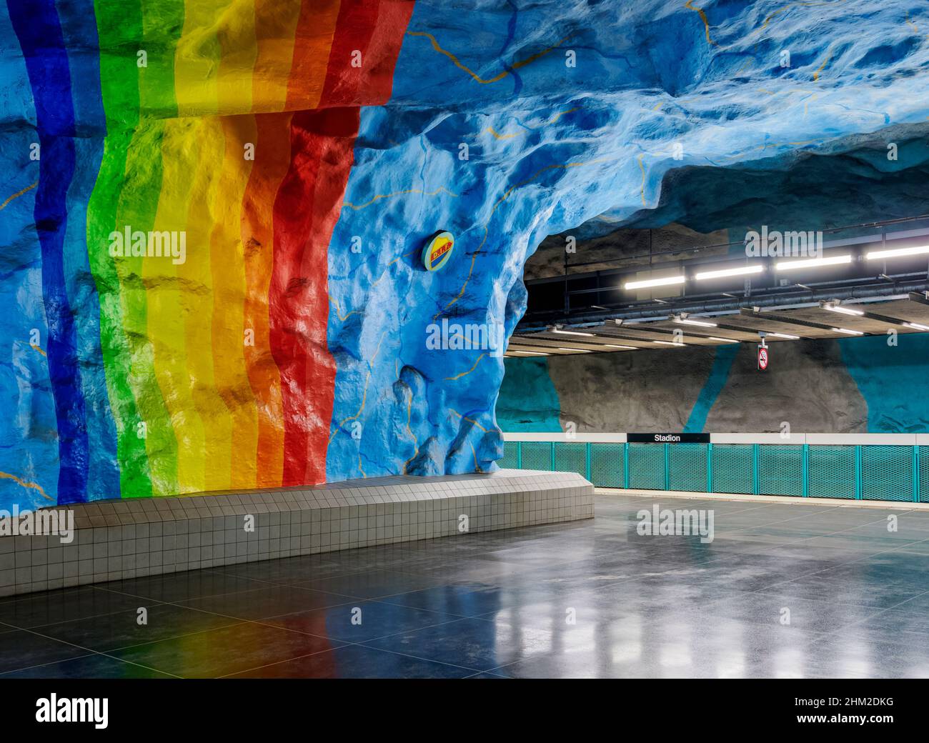 Stadion Metro Station, Stockholm, Stockholm County, Sweden Stock Photo