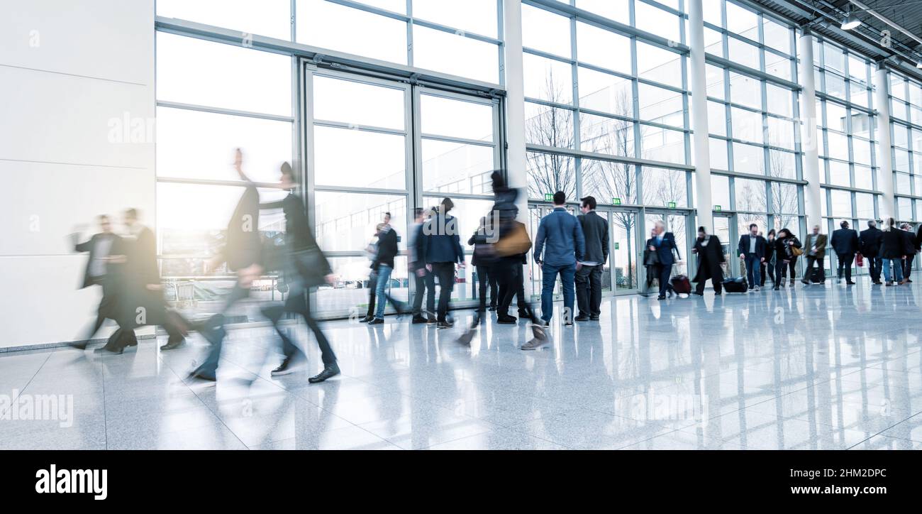 abstakt image of Business people walking in a modern hall Stock Photo ...