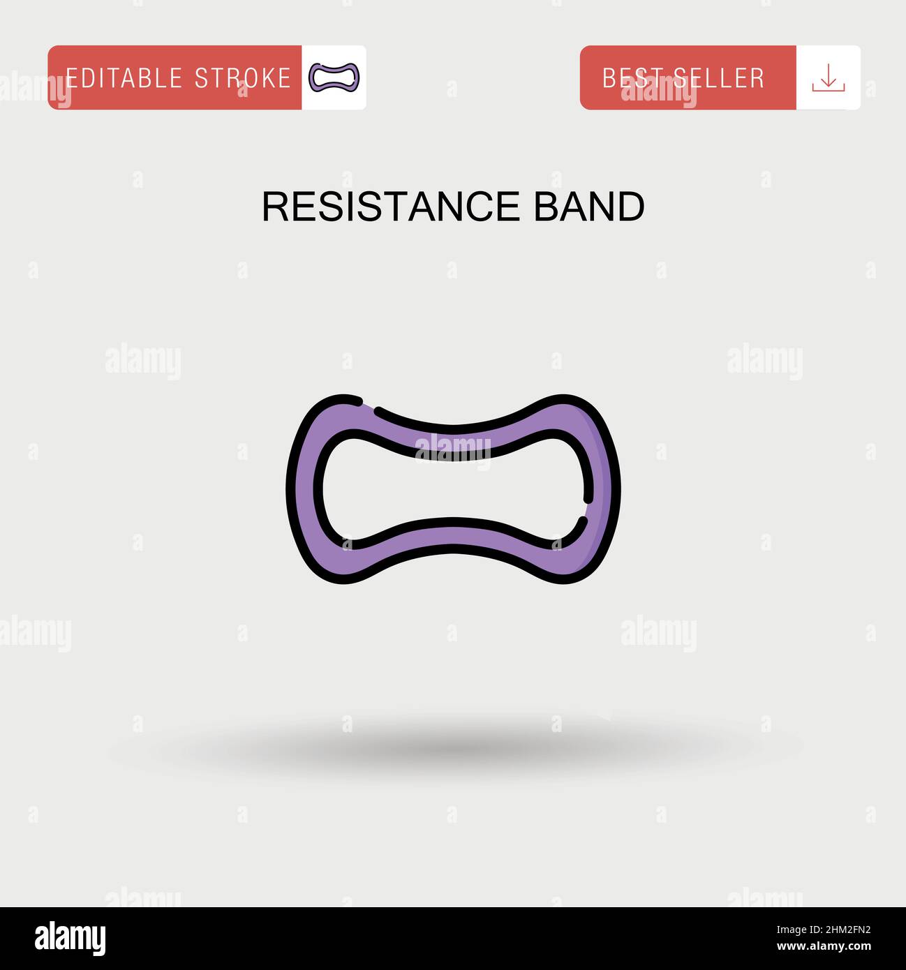 Resistance band Simple vector icon. Stock Vector