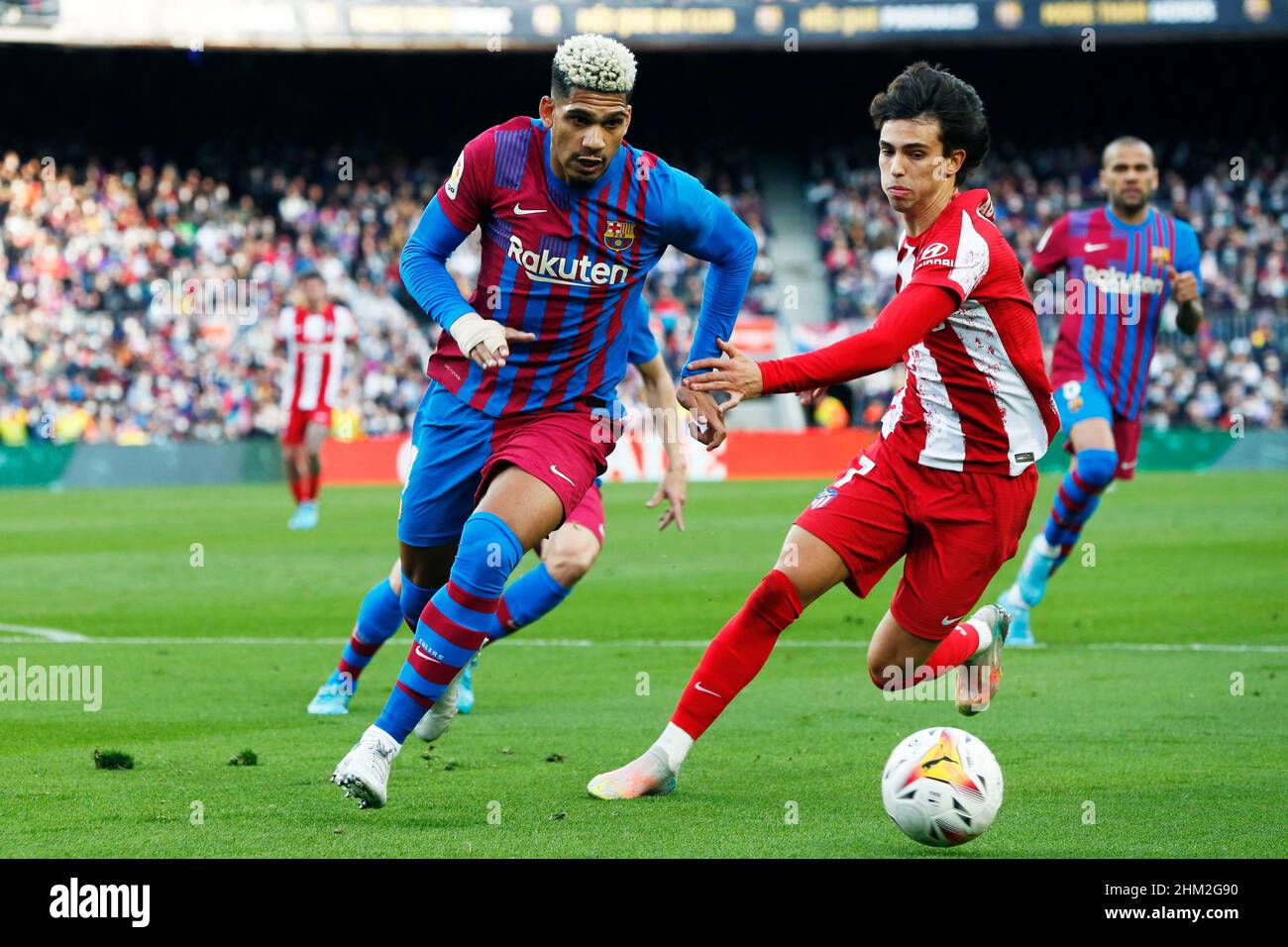 Barcelona, Spain. Credit D. 6th Feb, 2022. Ronald Araujo (Barcelona