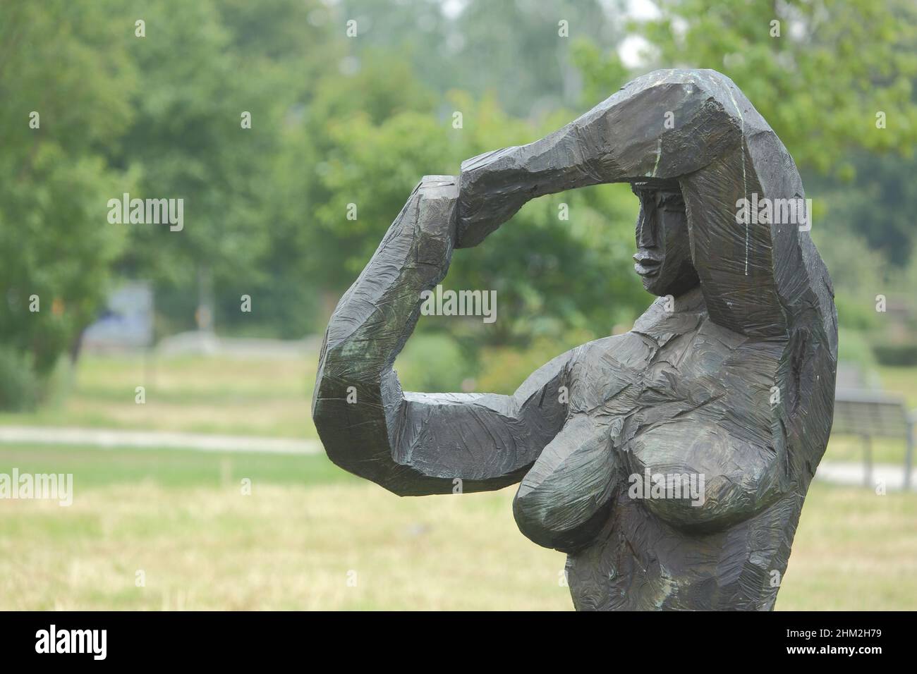 Artwork Polyanthe - Dietrich Klinge - 2011 in the Eschborn Sculpture Park, Hesse, Germany Stock Photo