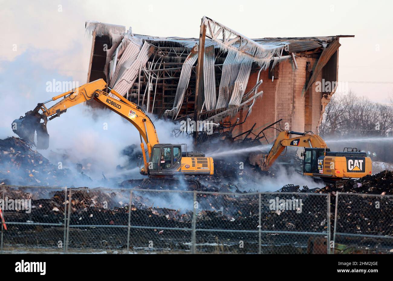 Bartlett, IL, USA. 6th Feb, 2022. February 6, 2022 Bartlett, Illinois, USA Heavy equipment is