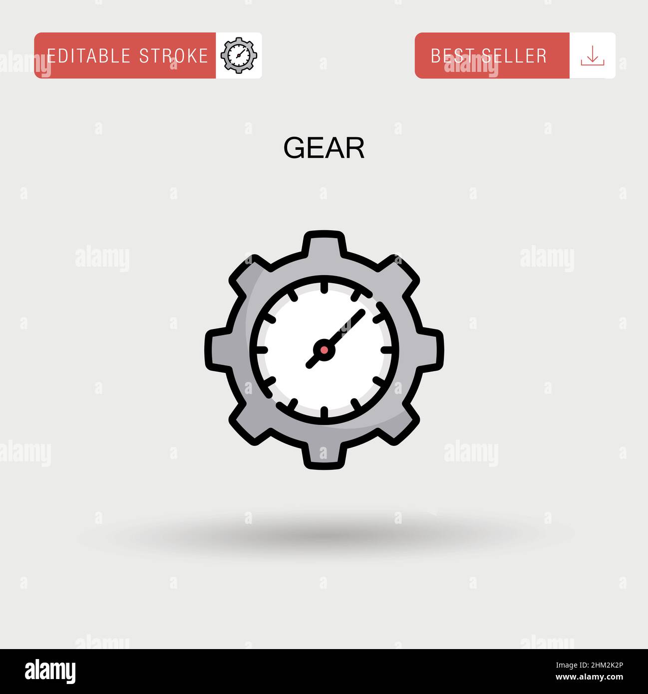 Gear Simple vector icon Stock Vector Image & Art - Alamy