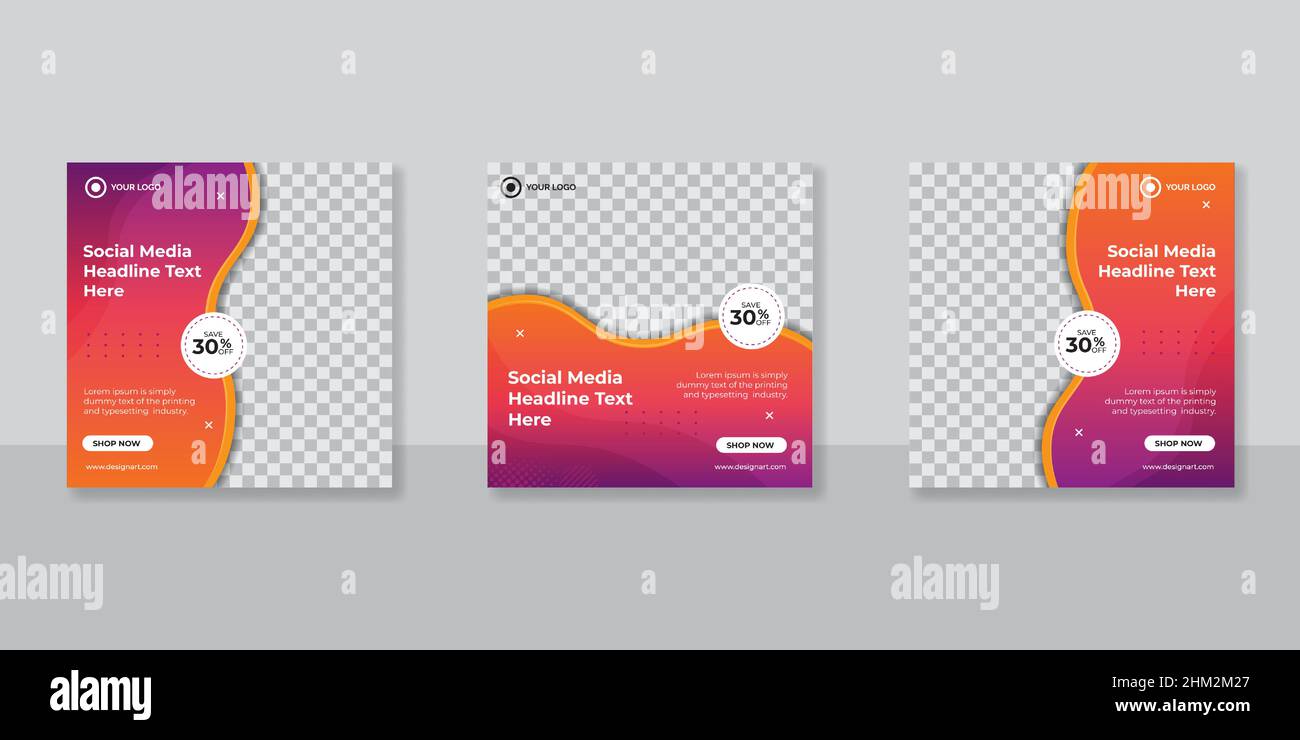 Editable template post for social media ad. web banner ads for ...