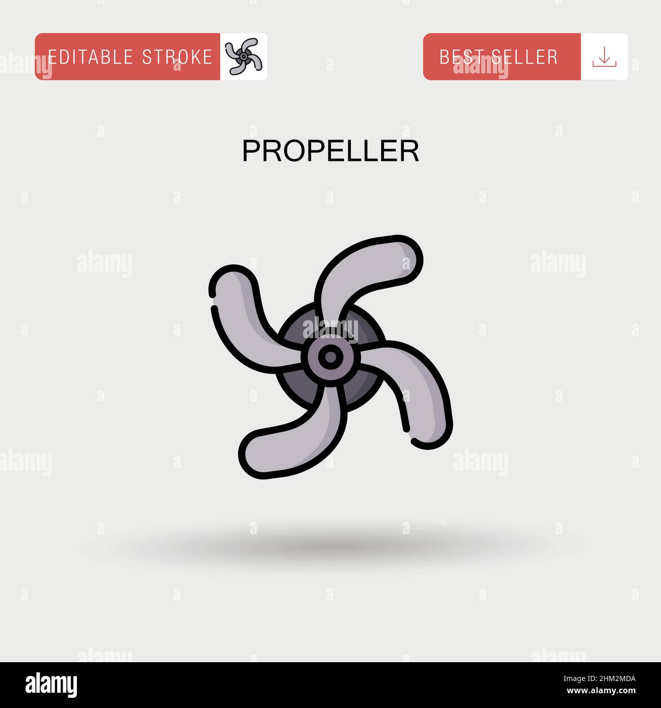 Propeller Simple vector icon. Stock Vector