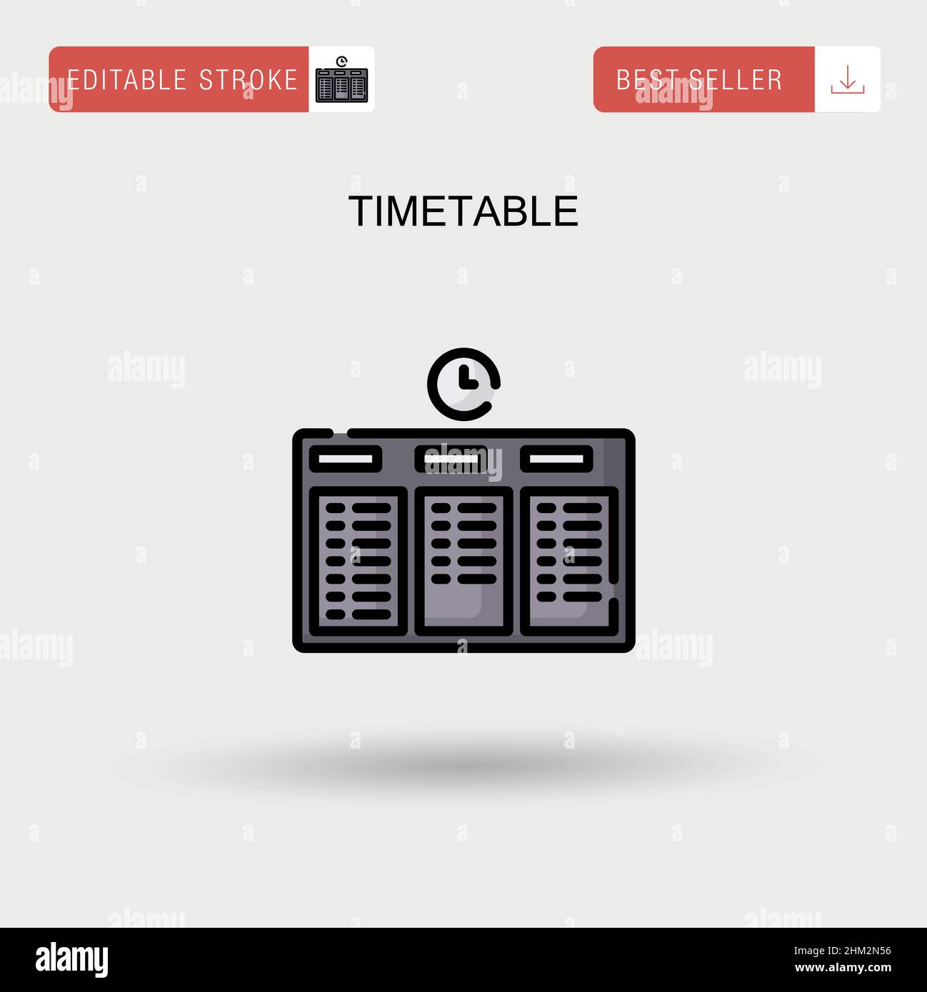 Timetable Simple vector icon. Stock Vector