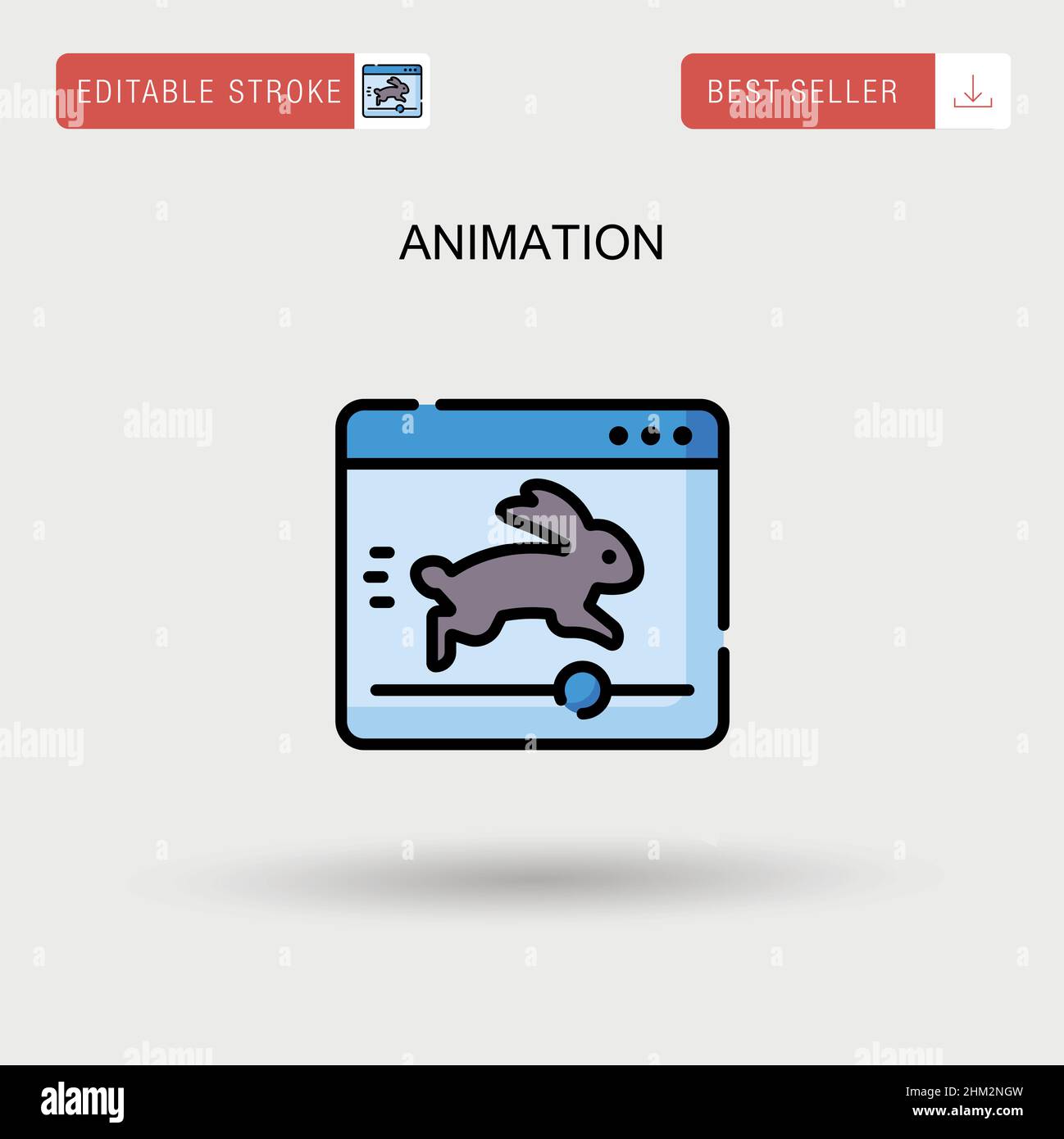 Animation Simple vector icon Stock Vector Image & Art Alamy