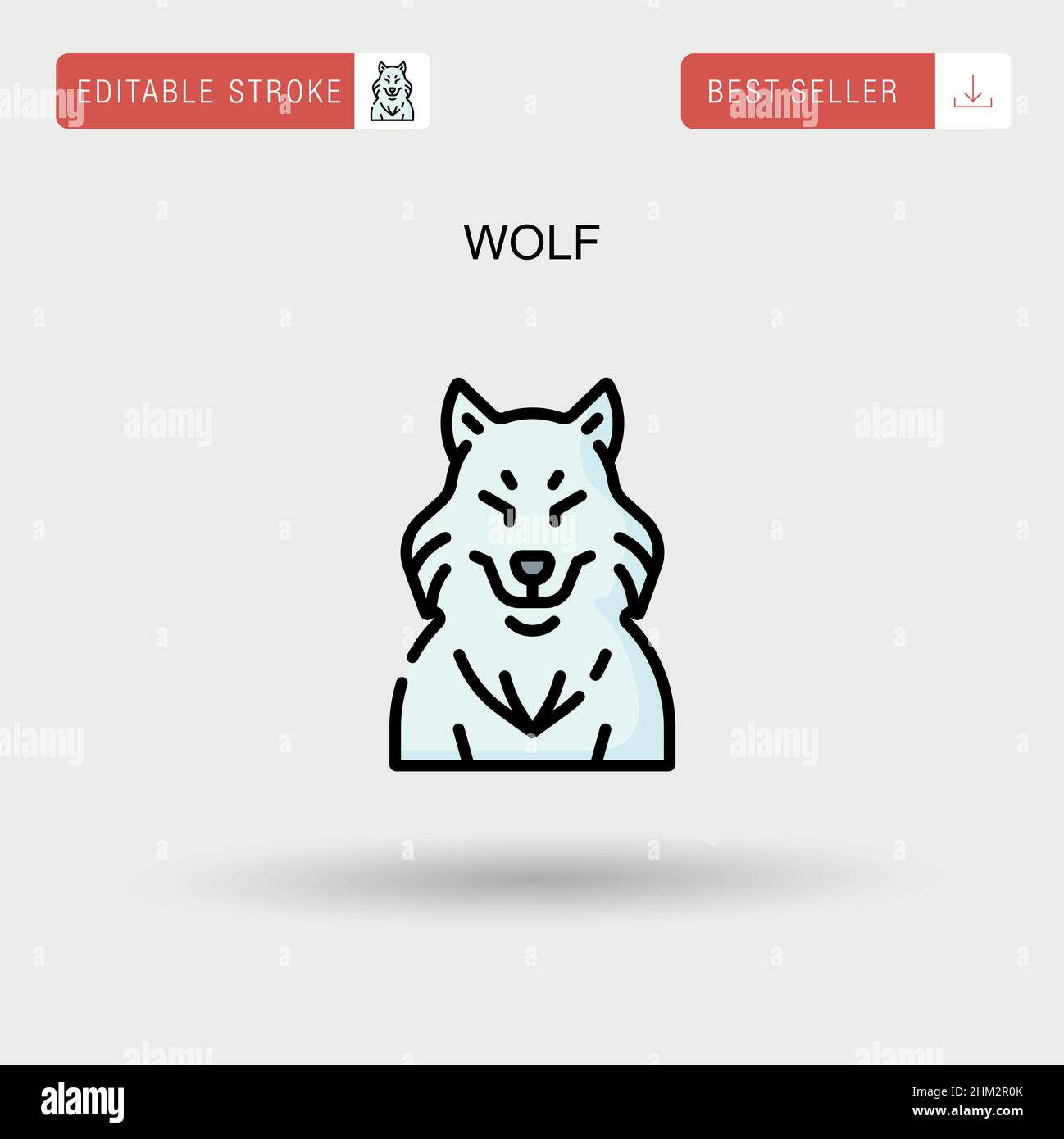 Wolf Simple vector icon Stock Vector Image & Art - Alamy