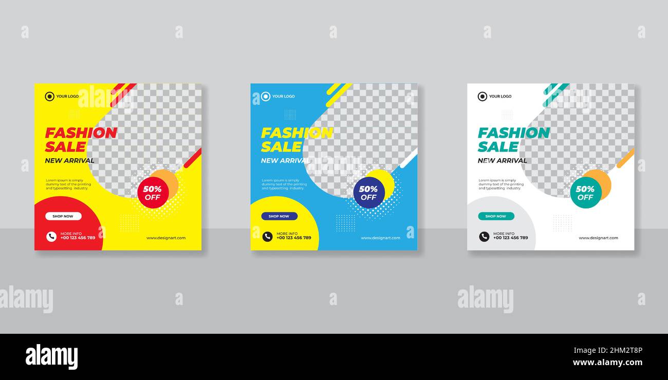 Modern promotion square web banner for social media mobile apps.Elegant ...