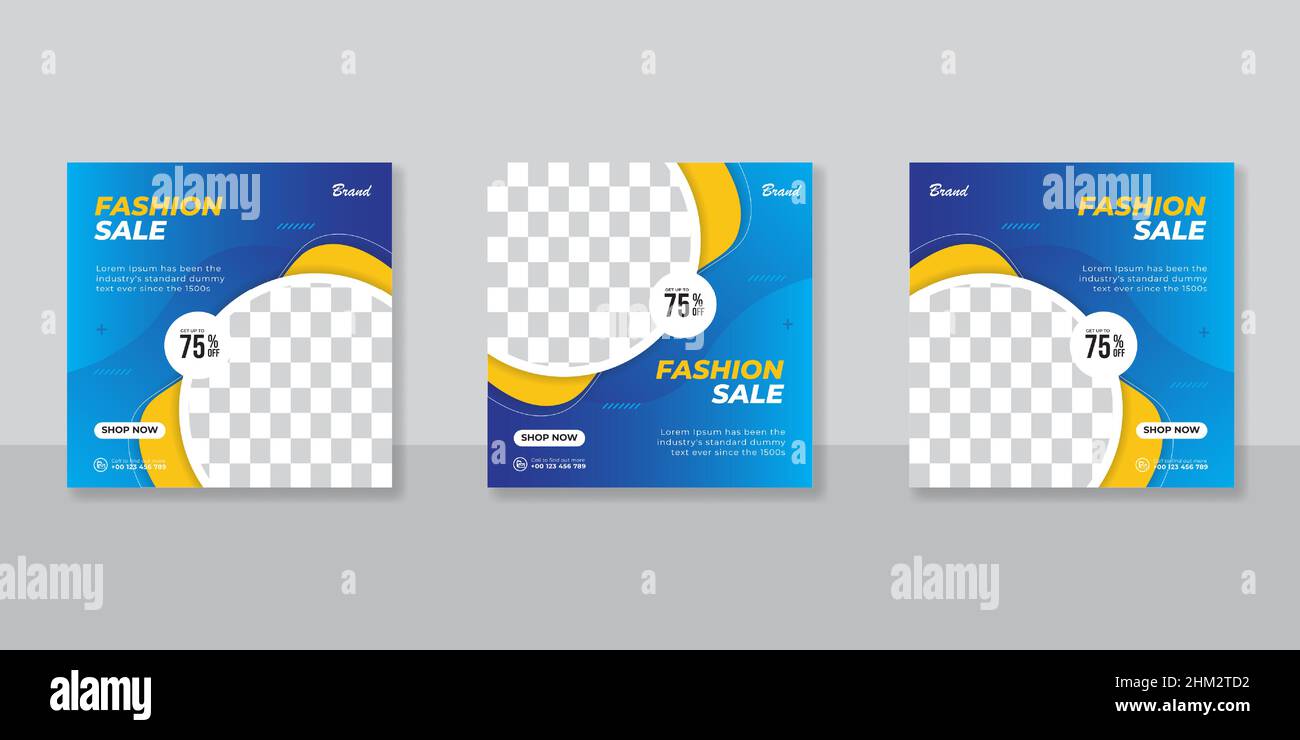 Modern promotion square web banner for social media mobile apps.Elegant ...