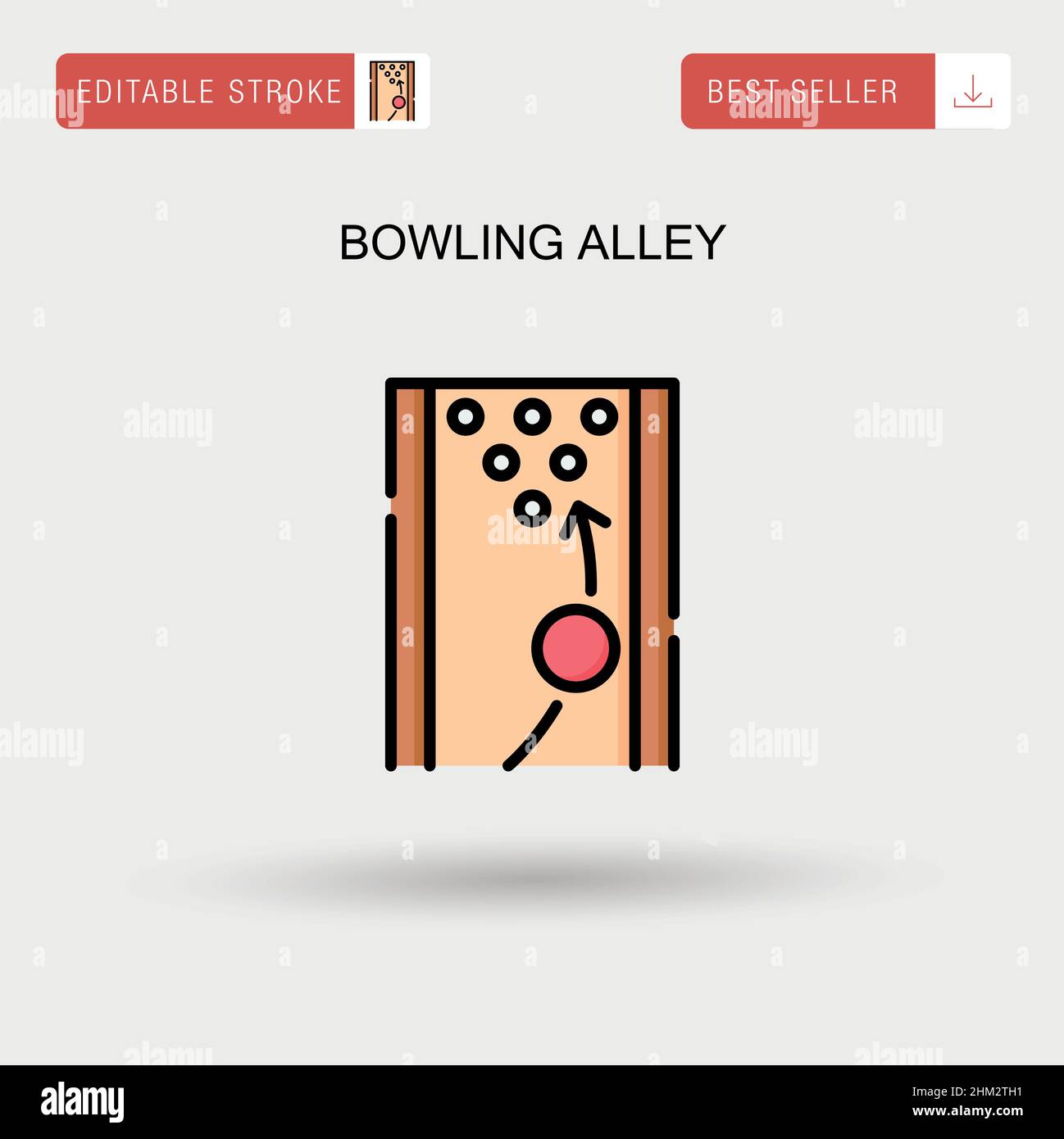 Bowling alley Simple vector icon Stock Vector Image & Art Alamy