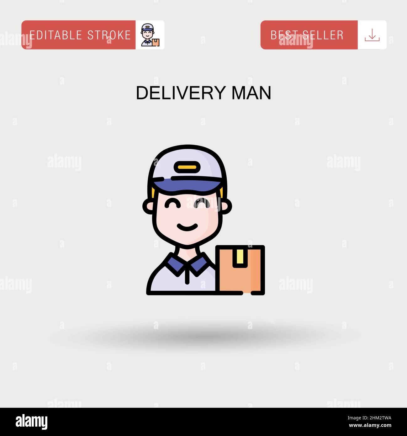 Delivery man Simple vector icon Stock Vector Image & Art - Alamy