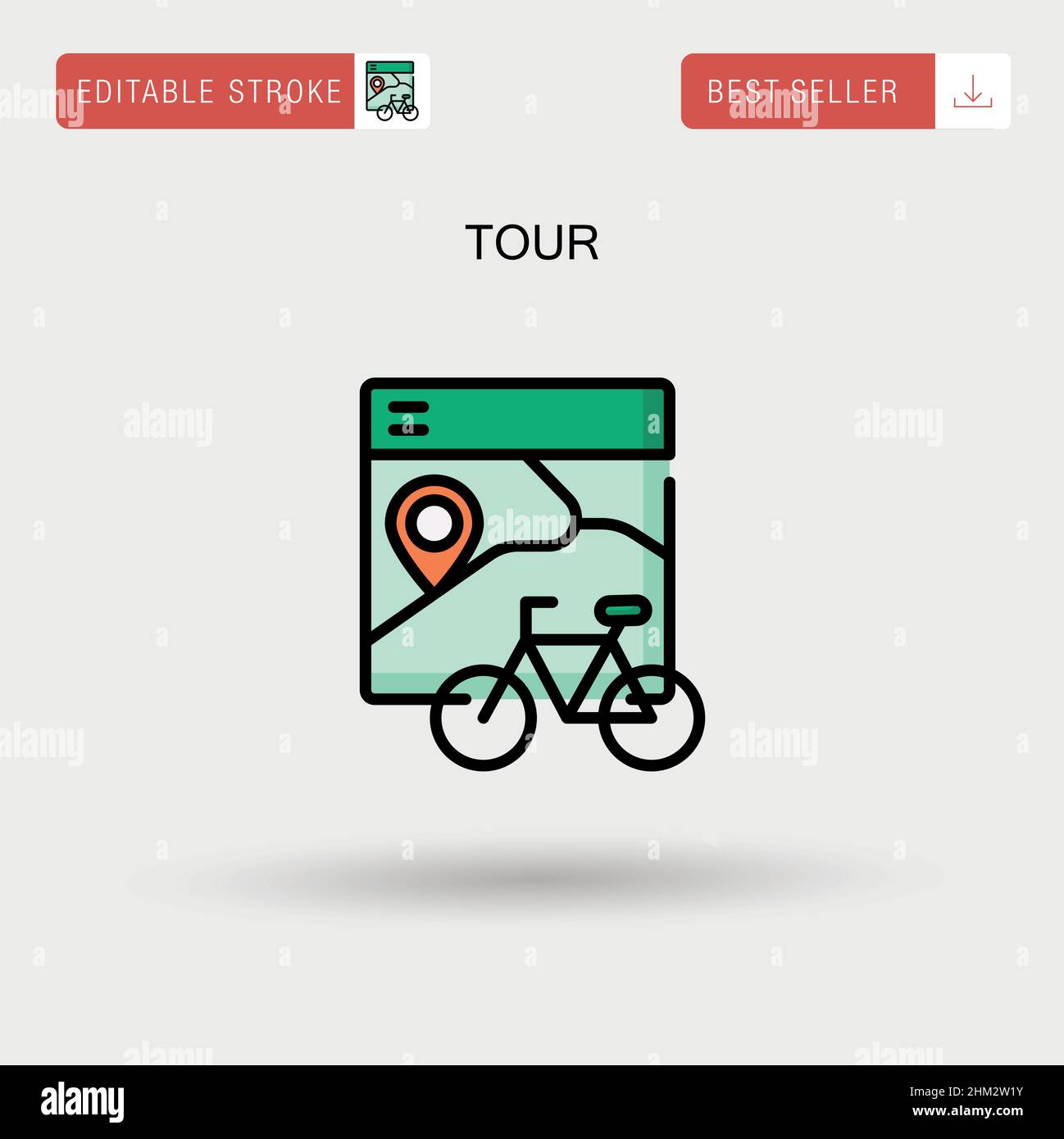 Tour Simple vector icon. Stock Vector