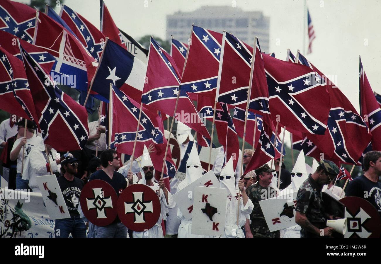 Houston Texas USA, 1990: Members of the white supremacist
