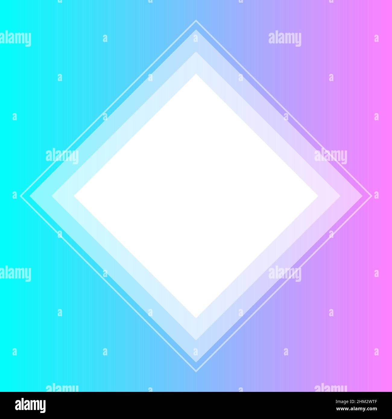 White square background wrapped in pastel colors Stock Vector