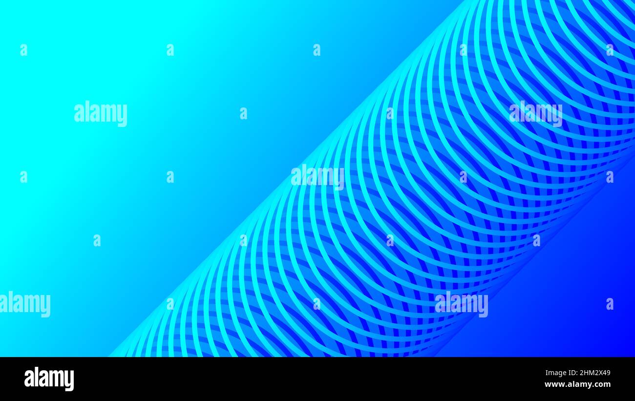 Blue background wrapped in wave line abstract design Stock Vector