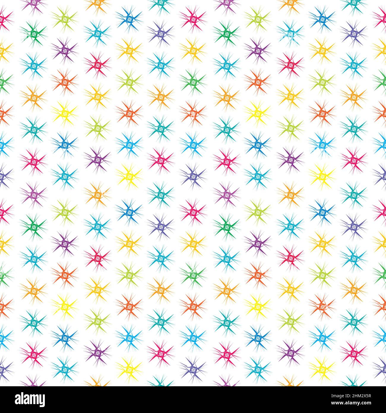 Colorful seamless background with rows of flowers in a polka dot style Stock Vector