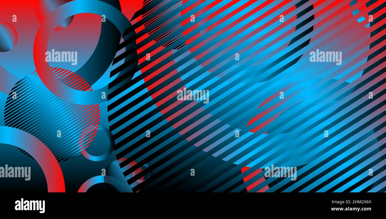 Blue black circle design abstract background Stock Vector