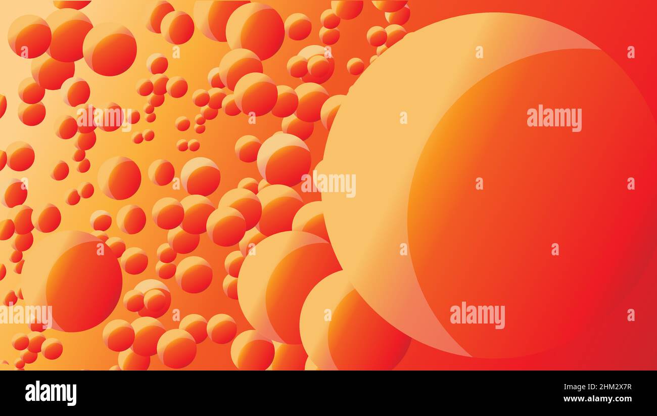 Abstract design circle pattern on orange background Stock Vector