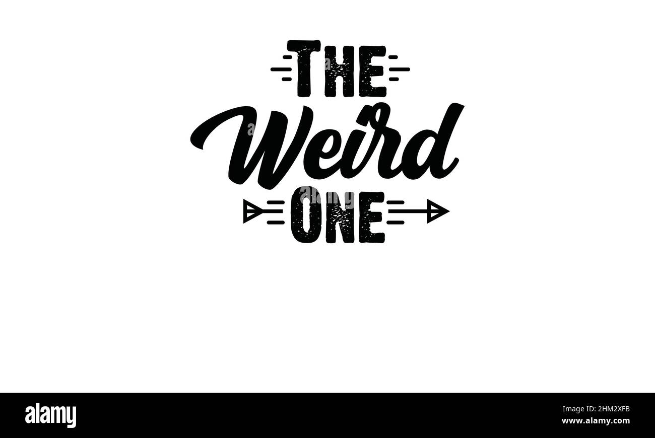 the weird one girl matching squad wild one party t shirt monogram text vector template Stock Vector