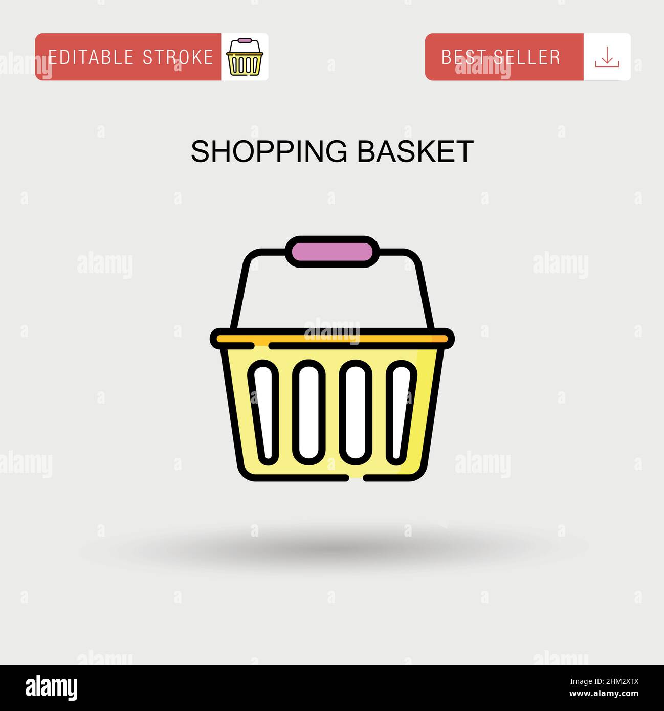 Shopping basket Simple vector icon Stock Vector Image & Art - Alamy