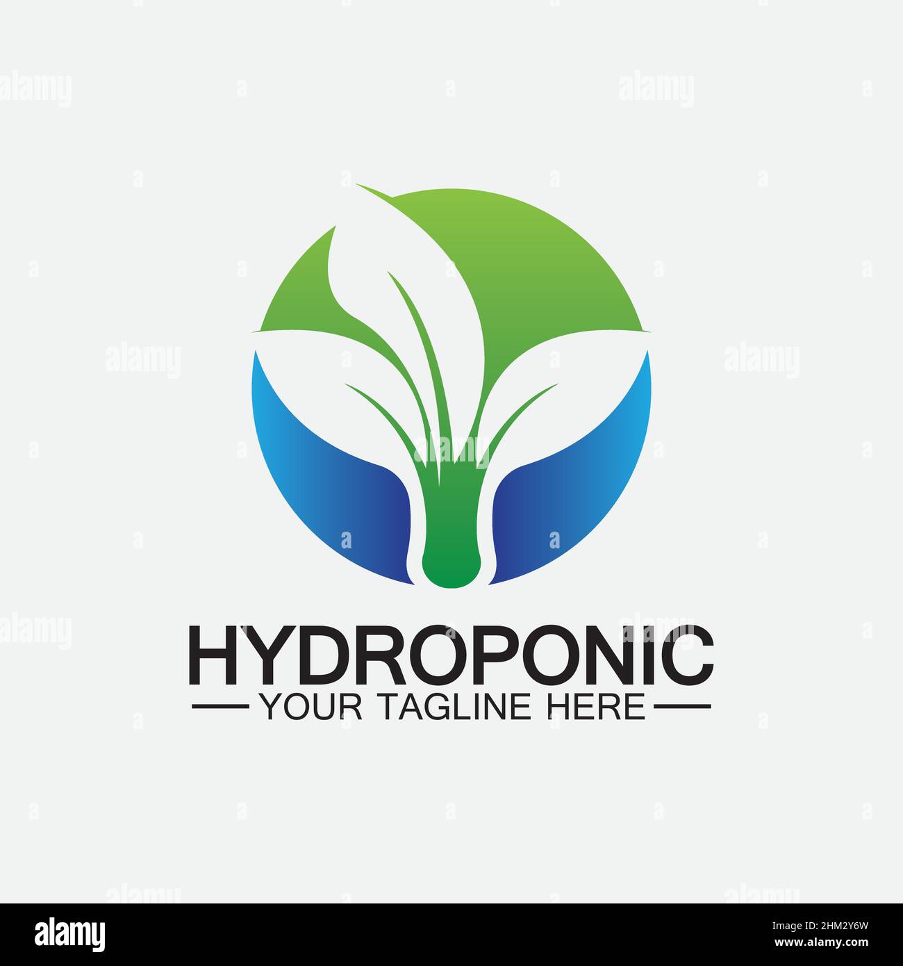 Hydroponic logo vector icon illustration design Stock Vector