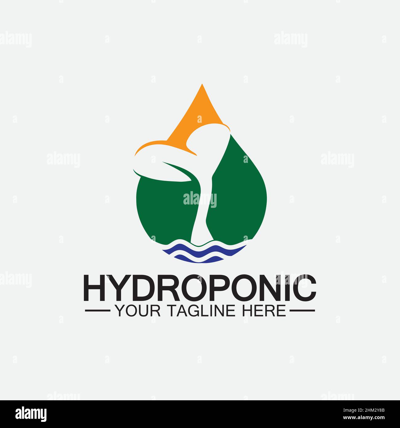 Hydroponic logo vector icon illustration design Stock Vector